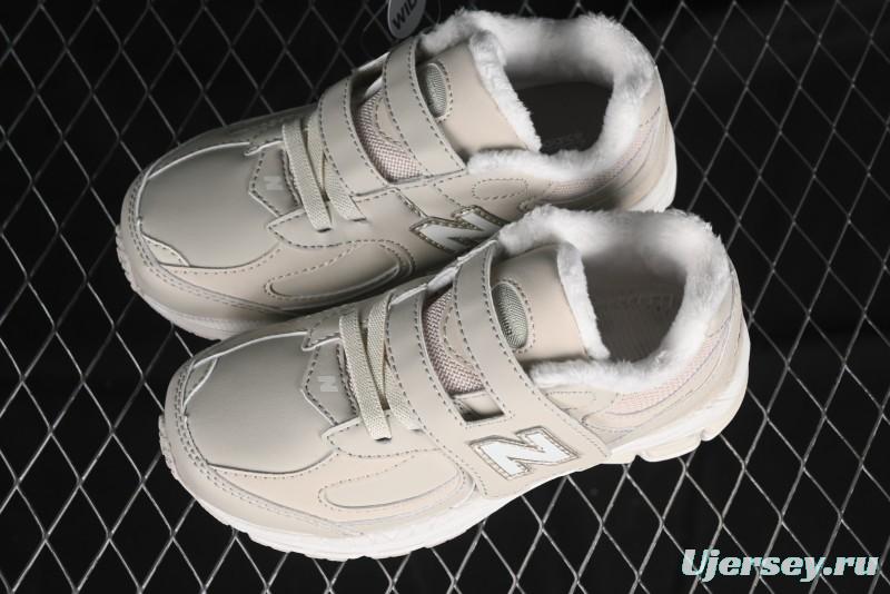 New Balance 2002R Series Hook and Loop Kids Shoes with Fleece Lining - PV2002TM