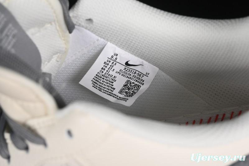 Nike Air Force 1 '07 Low Stussy Collaboration - English Beige Grey Red Low-Top Casual Sneakers - XZ3318-567