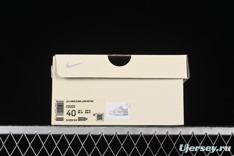 Nike SB Dunk Low LV Collaboration - Purple Denim with White and Purple Swoosh Anniversary High-End Custom Low-Top Casual Sneakers - DJ2024-010