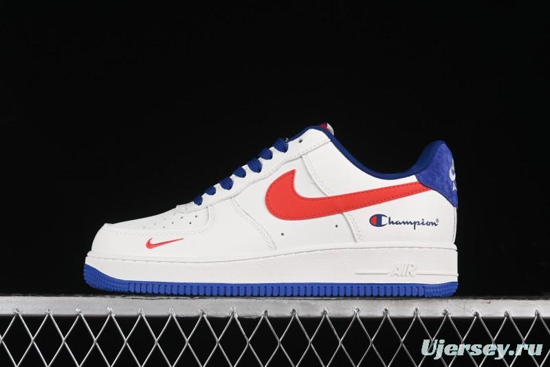 Nike Air Force 1 '07 Low Champion Collaboration - Blue White Red Low-Top Casual Sneakers - KK1988-002