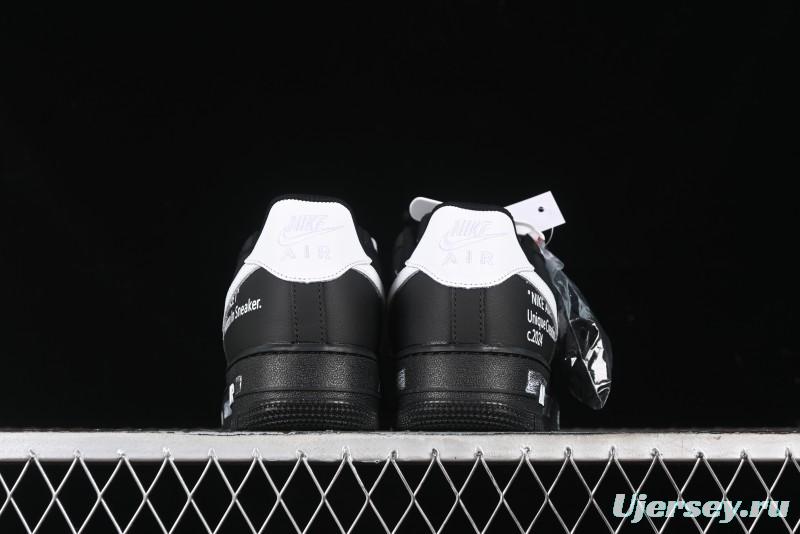 Nike Air Force 1 '07 Low Graffiti White Black Casual Sneakers - CW2288-017