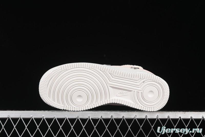 Nike Air Force 1 '07 Low Pink Deconstructed Swoosh Casual Sneakers - FC8110-181