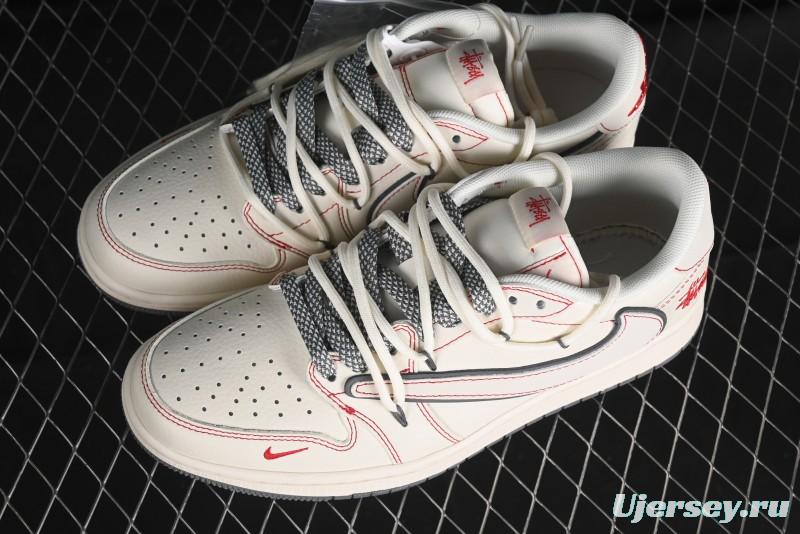 Nike Travis Scott x Fragment Design x Air Jordan 1 Low OG SP AJ1 Sneakers - SJ0086-136