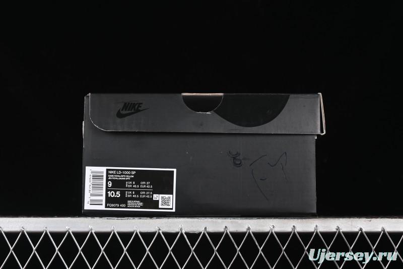 Nike Stussy Roshe Run LD-1000 Comfortable Versatile Non-Slip Durable Waffle Low-Top Casual Running Shoes - FQ9079-400