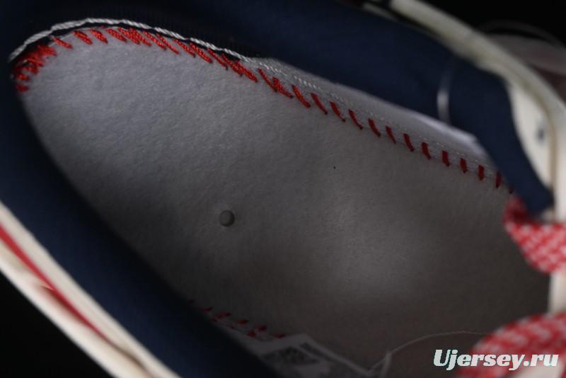 Nike Air Force 1 '07 Low Stussy Collaboration - Off White Red Lace-Up Low-Top Casual Sneakers - SJ1198-300