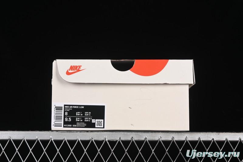 Nike Air Force 1 '07 Low Stussy Collaboration - Black Tiffany Low-Top Casual Sneakers - KK1988-008