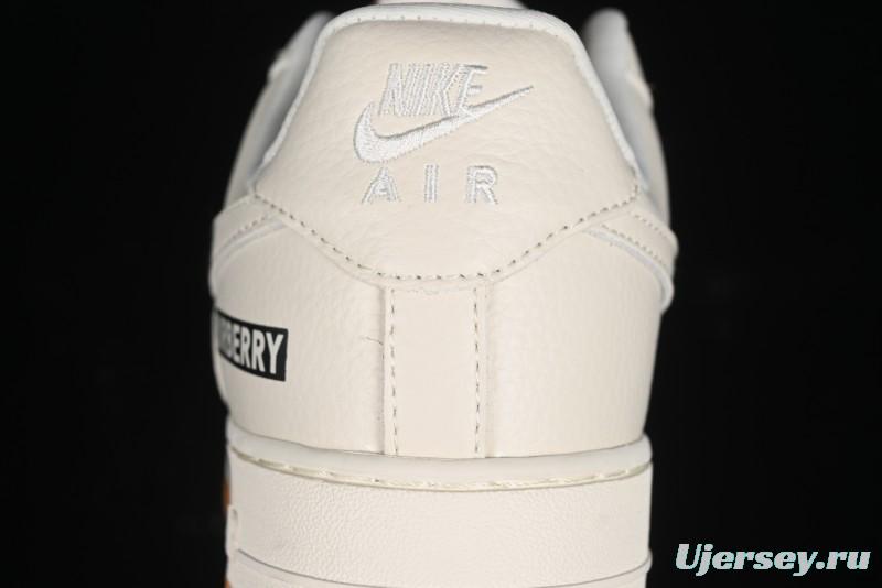 Nike Air Force 1 '07 Low Burberry Check Print Casual Sneakers - DF0180-006