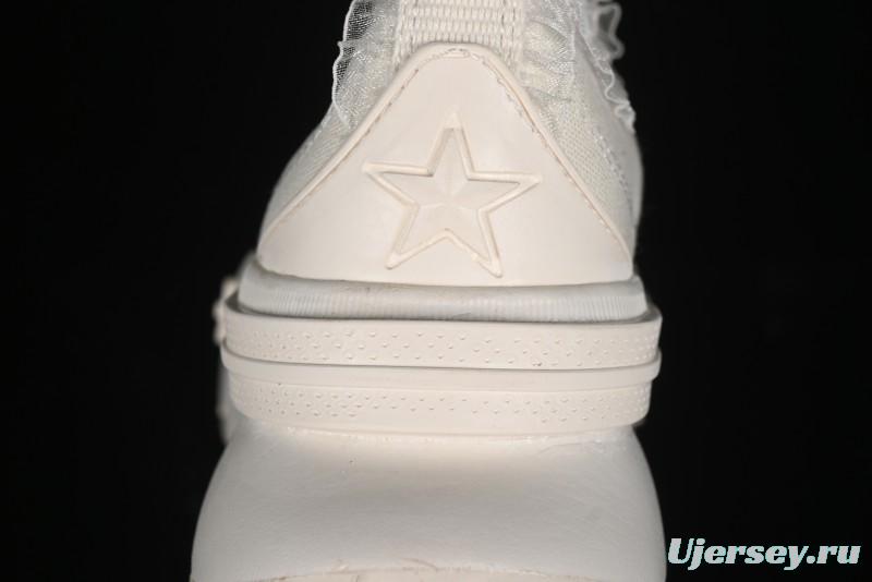 Converse Lifestyle Run Star Legacy Platform High Top Canvas Shoes with Mini Bow and Lace Trim - A10027C