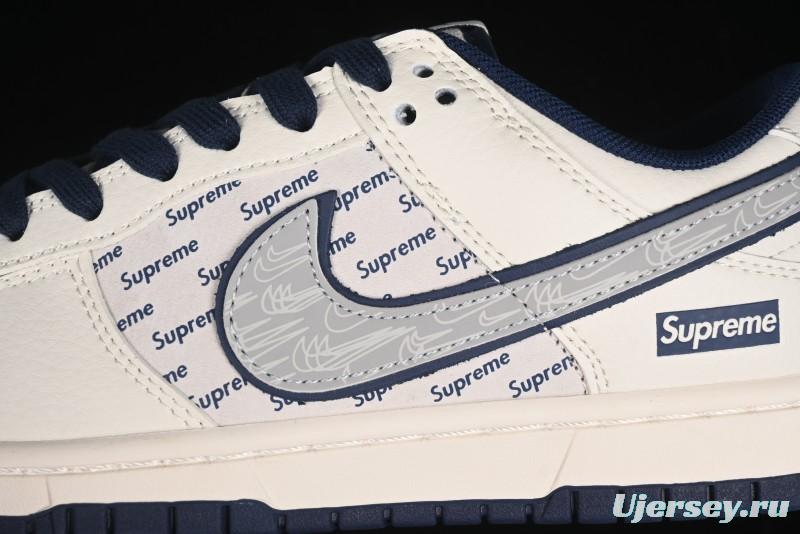 Nike SB Dunk Low Supreme Collaboration - Off-White Double Swoosh Anniversary Custom Low-Top Casual Sneakers - XX2025-288