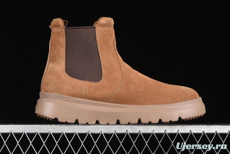 UGG Burleigh Chelsea Winter Snow Boots for Men with Lightweight Anti-Slip Sole and Genuine Wool Leather - 1152050