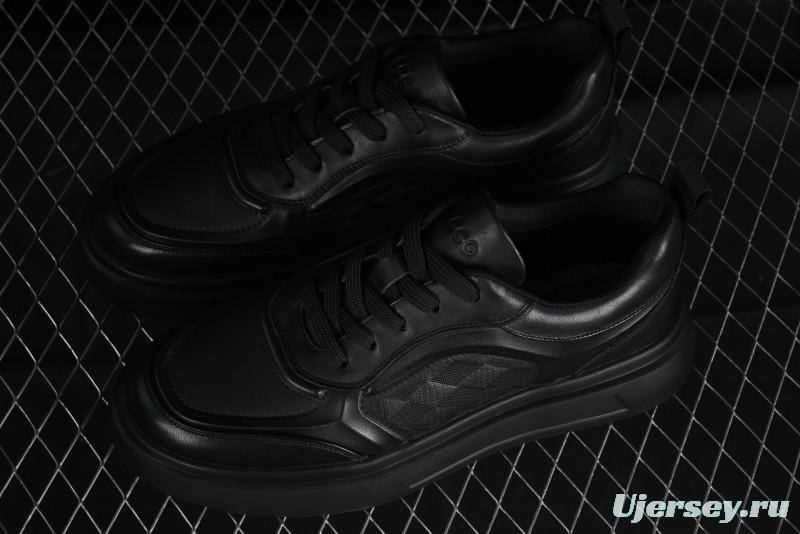 Ecco Street ACE Series Autumn New Retro Fashion Genuine Leather Platform Casual Sneakers - 63336101001