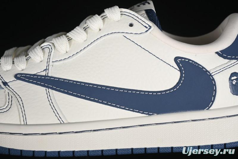 Nike Travis Scott x Fragment Design x Air Jordan 1 Low OG SP AJ1 Bape Collaboration - CH6336-008