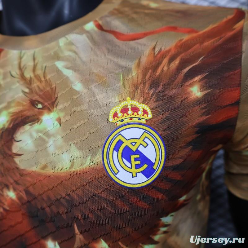 Player Version 25/26 Real Madrid Gold with Phoenix NA ZHA Jersey