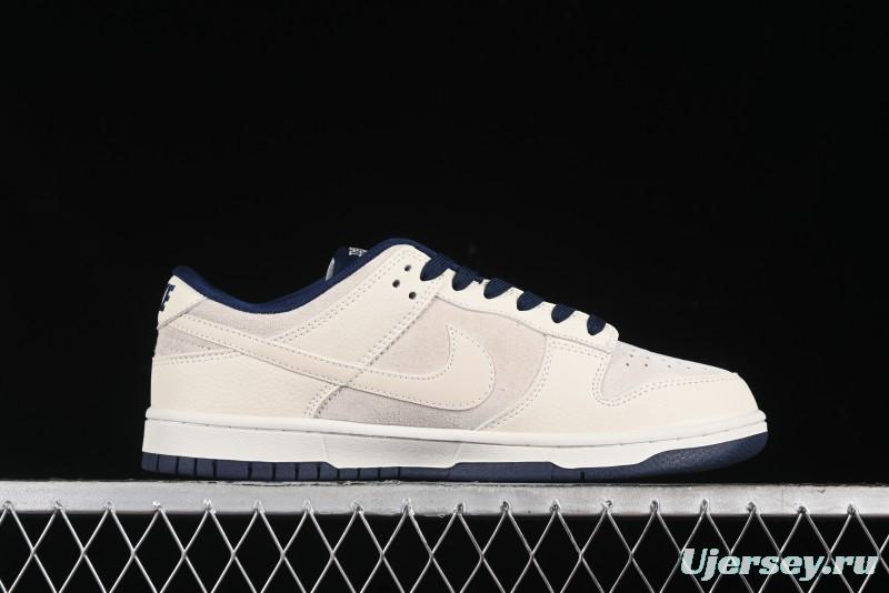 Nike SB Dunk Low The North Face Collaboration - Grey Pigskin White Swoosh Anniversary Custom Low-Top Casual Skate Shoes - KK1333-006