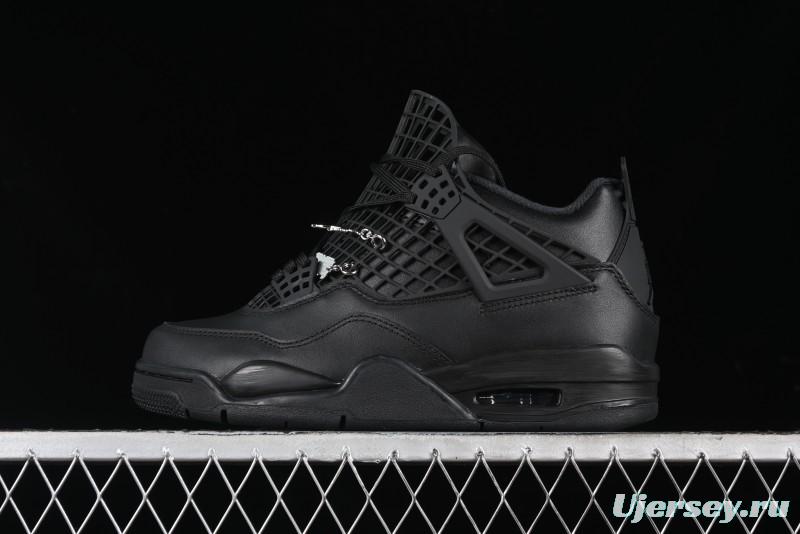 Nike Air Jordan 4 Retro Basketball Shoes with Mesh Design - FV7251-001