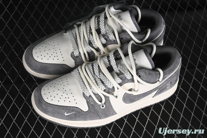 Nike Air Jordan 1 Low Retro Basketball Shoes with Custom Bear Collaboration - SJ9950-018