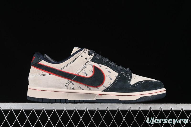 Nike SB Dunk Low Stussy Collaboration - Anniversary High-End Custom Low-Top Casual Skate Shoes - DQ1098-520