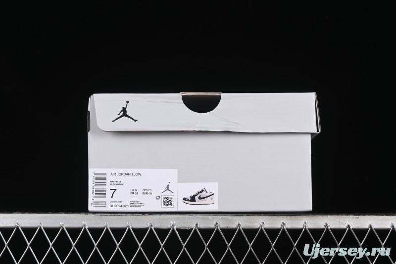Nike Air Jordan 1 Low Retro Basketball Shoes in White Grey Blue - DC2024-026