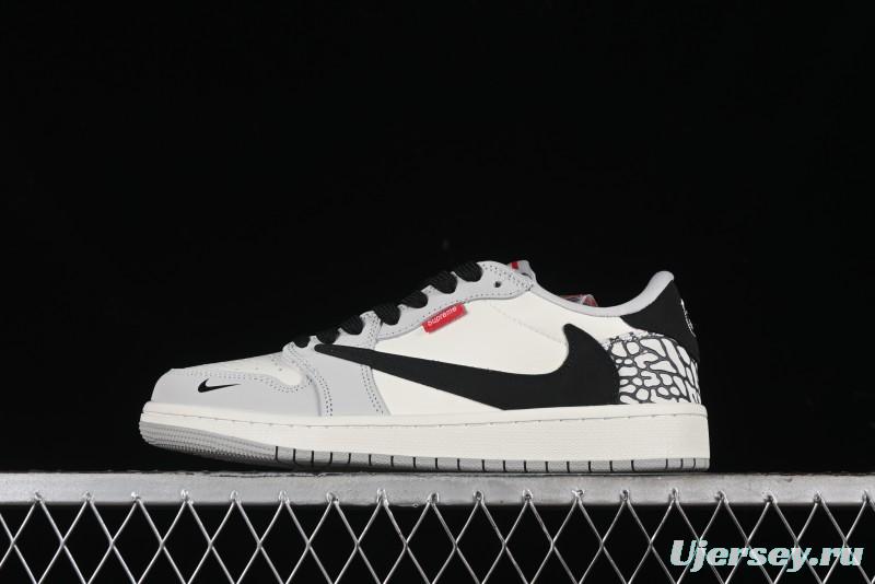 Nike Travis Scott x Fragment Design x Air Jordan 1 Low OG SP AJ1 Supreme Collaboration - JH6089-003