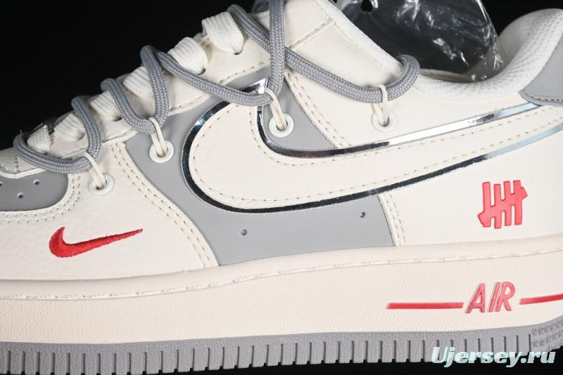 Nike Air Force 1 '07 Low UN Collaboration - Beige Silver Trim Lace-Up Casual Sneakers - SJ1198-500