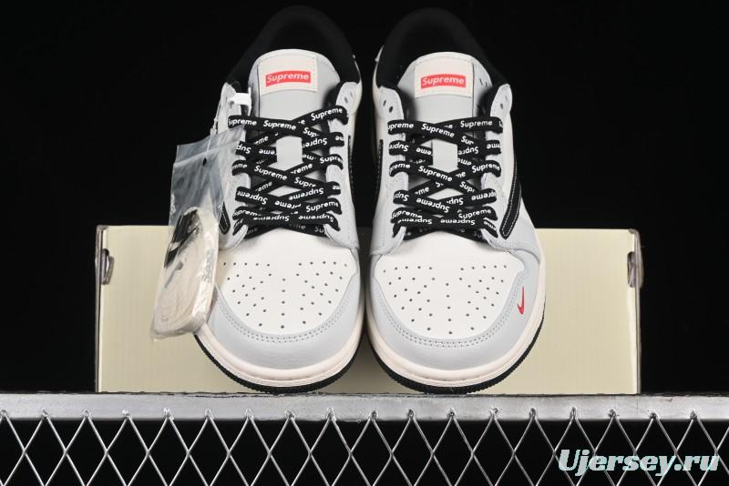 Nike Travis Scott x Fragment Design x Air Jordan 1 Low OG SP AJ1 Supreme Collaboration - Mist Blue Low-top Casual Sneakers - SJ2068-119