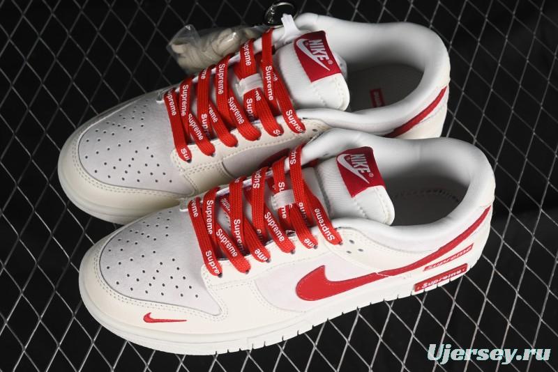 Nike SB Dunk Low Supreme Collaboration - Anniversary Edition Customized Low-Top Casual Skate Shoes - KK1333-002