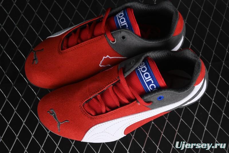 Puma Sparco Future Round Toe Lace-Up Leather Fabric Low-Top Lifestyle Casual Shoes - 307936-06