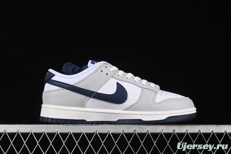 Nike Dunk Low SB Casual Sneakers in Photon Dust and White with Obsidian Accents - HF4299-001