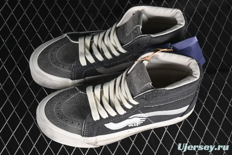 Vans Notre Premium Sk8-Hi High-Top Skate Shoes with Striped Design and Washed Effect - VN000CR0RVN