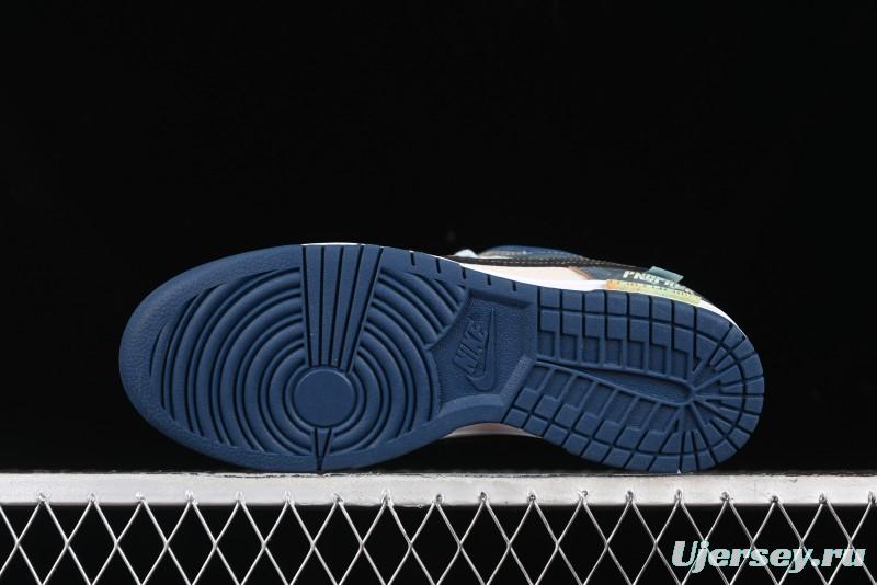 Nike Dunk Low Panda Prank Nautical Era Exploration Wave Low Top Casual Sneakers - DD1391-400