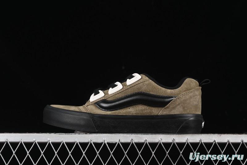 Vans Knu Skool DR Black Green New Series Chunky Sneakers - VN000CZU0BP
