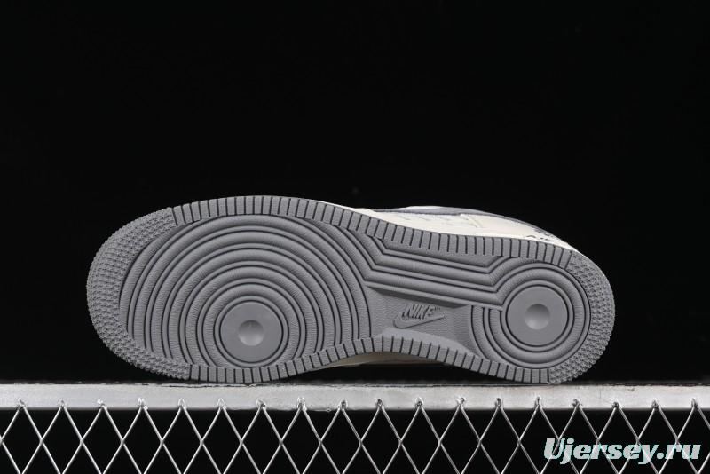 Nike Air Force 1 '07 Low Stussy Collaboration - English Beige Grey Red Low-Top Casual Sneakers - XZ3318-567