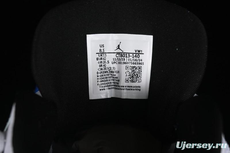 Nike Air Jordan 12 Retro Basketball Shoes in White and Blue - CT8013-140