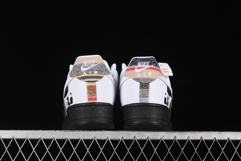 Nike Air Force 1 '07 Low Casual Sneakers with Lazy Panda Design - CW1188-768