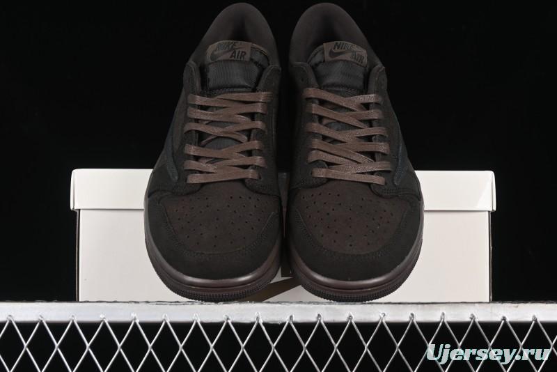 Nike Travis Scott x Air Jordan 1 Low OG AJ1 Collaboration Reverse Swoosh Sneakers - DM7866-202