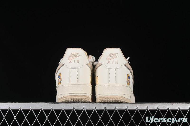 Nike Air Force 1 Low x Capybara "Pearl Girl" Casual Sneakers with Lace-Up Design - LV0506-505