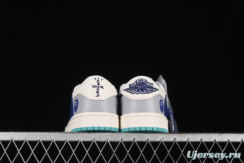 Nike Travis Scott x Fragment Design x Air Jordan 1 Low OG SP AJ1 Bape Collaboration - LJ5188-021