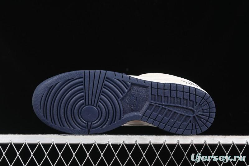 Nike SB Dunk Low The North Face Collaboration - Grey Pigskin White Swoosh Anniversary Custom Low-Top Casual Skate Shoes - KK1333-006