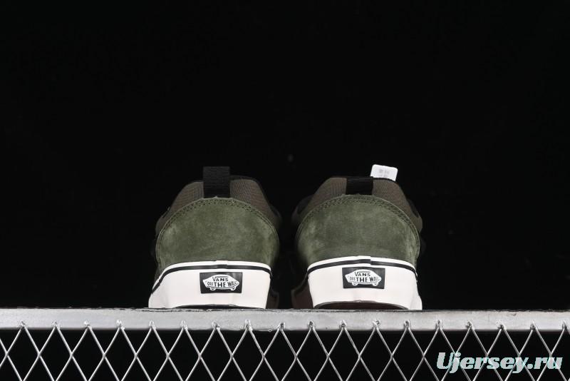 Vans Knu Skool DR White Black Green Chunky Sneakers - VN000CZU50K