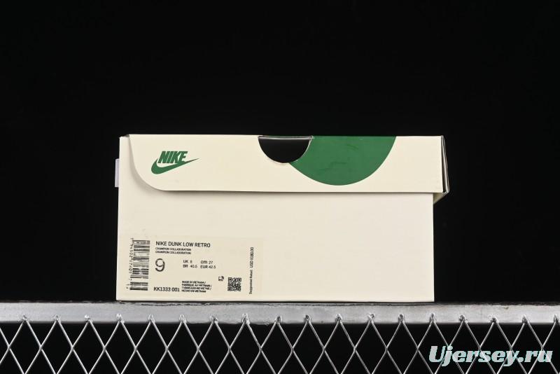 Nike SB Dunk Low Champion Collaboration - Blue Swoosh Anniversary Custom Low-Top Casual Skate Shoes - KK1333-001