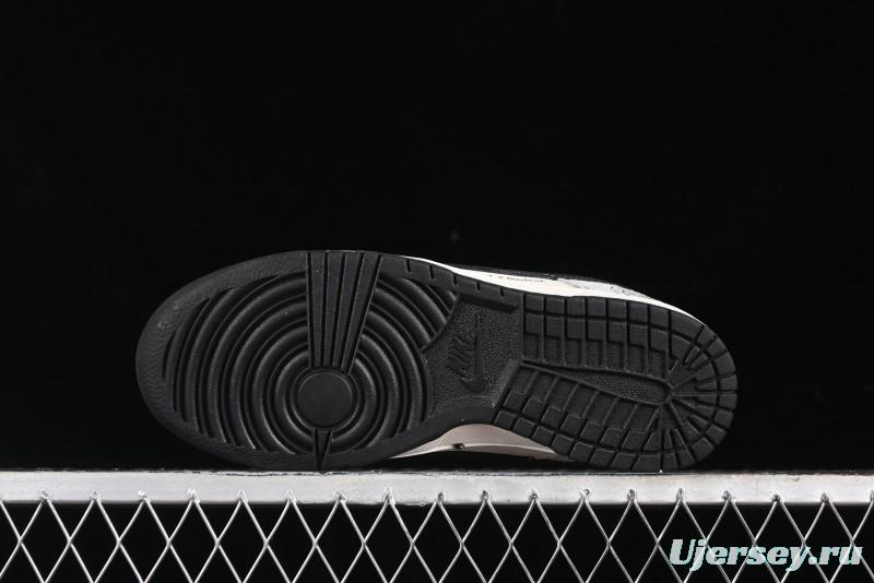 Nike SB Dunk Low KAWS Series - Grey White Black Swoosh Anniversary High-End Custom Low-Top Casual Skate Shoes - MM1089-015