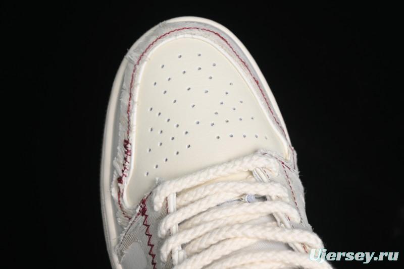 Nike Air Jordan 1 Low AJ1 Panda Prank Qixi Themed Retro Basketball Shoes with Special Graffiti Design - FZ5046-041