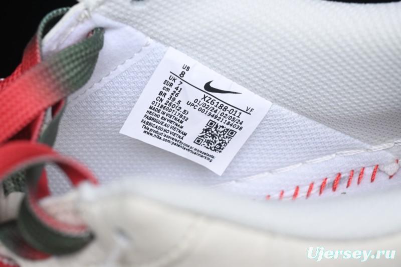 Nike Air Force 1 '07 Low The North Face Collaboration - Beige Red Green Color Block Low-Top Casual Sneakers - XZ6188-011