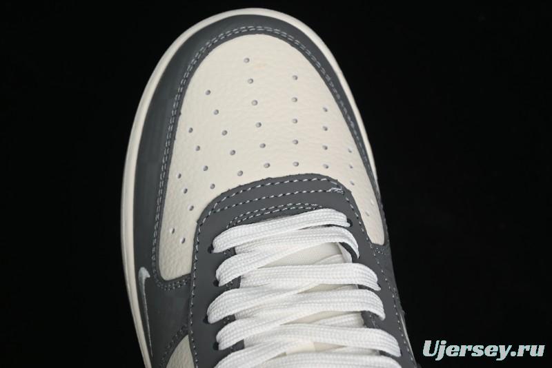 Nike Air Force 1 '07 Low Stussy Collaboration - Light Bone Shadow Low-Top Casual Sneakers - DF0180-008