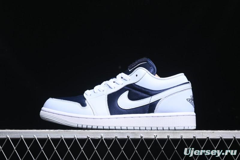 Nike Air Jordan 1 Low AJ1 Navy Blue Silk Casual Sneakers - FZ8778-044