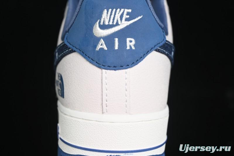 Nike Air Force 1 '07 Low The North Face Collaboration - Blue Floral Swoosh Casual Sneakers - KK1988-021