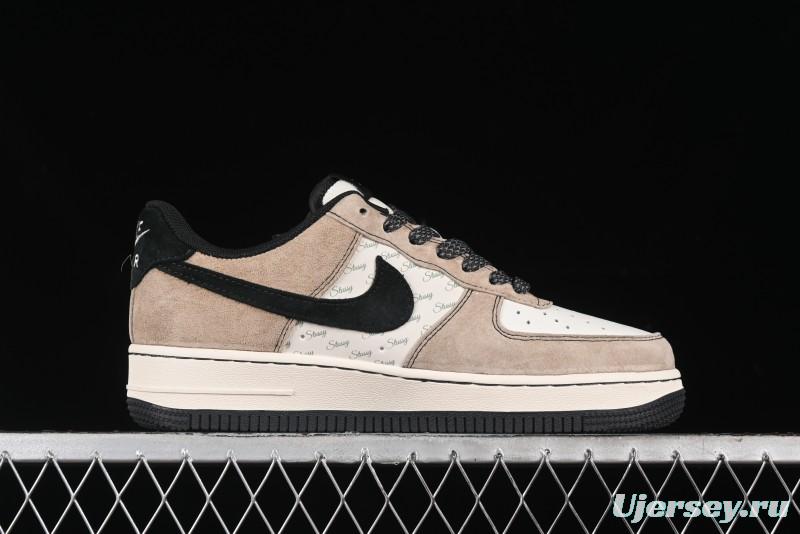 Nike Air Force 1'07 Low Stussy Collaboration - Milk Tea Low Top Casual Sneakers - XZ6188-999