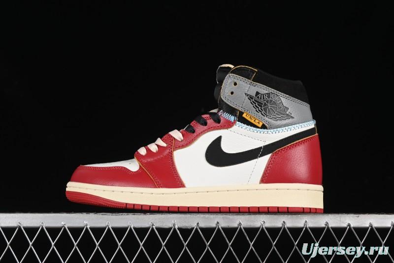 Nike Union x Air Jordan 1 Retro High Basketball Shoes with Chicago-Inspired Colorway - HV8563-600