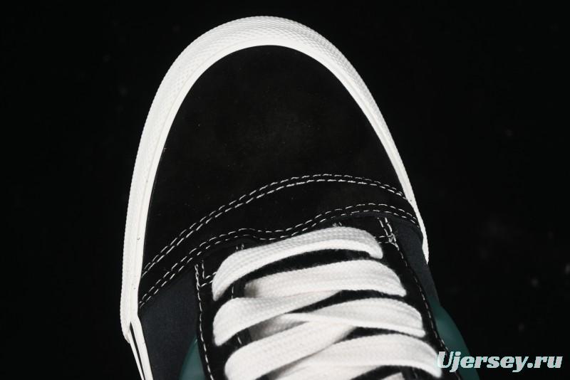 Vans Knu Skool Carbon Grey Black Green Low Top Retro Casual Vulcanized Sneakers - VN000D6CCI2