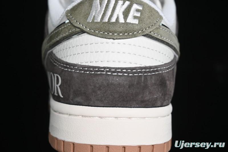 Nike SB Dunk Low Dior Collaboration - Chestnut Anniversary High-End Custom Low-Top Casual Sneakers - XS1086-007